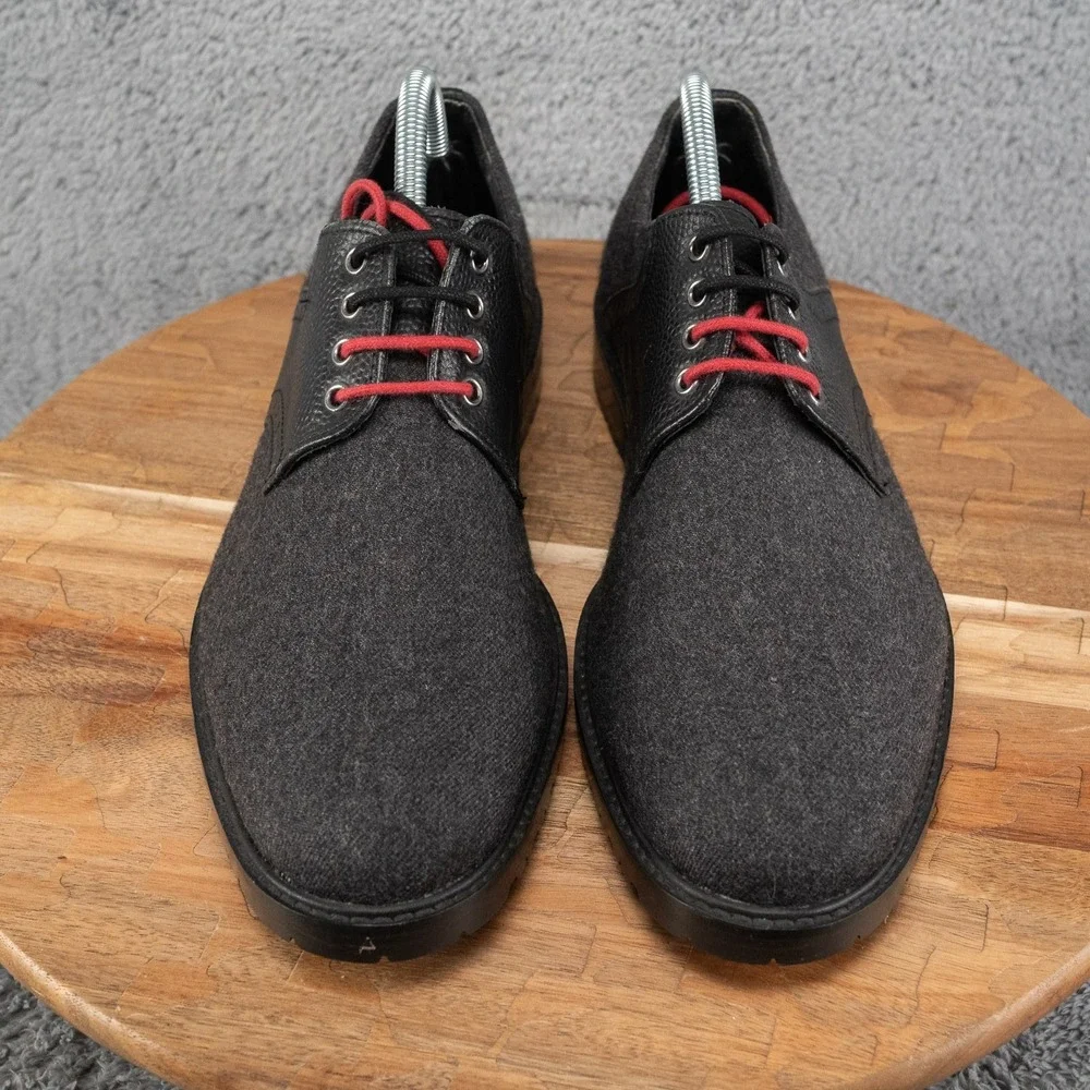 BEN SHERMAN‎ MEN DRESS SHOES 8.5 D.GREY/BLACK PARSON WOOL